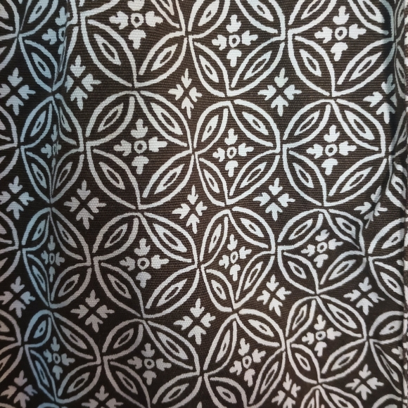 Talbots 20W Swing Jacket Single Button Cropped Stamp Pattern Olive Brown Canvas - Picture 9 of 14